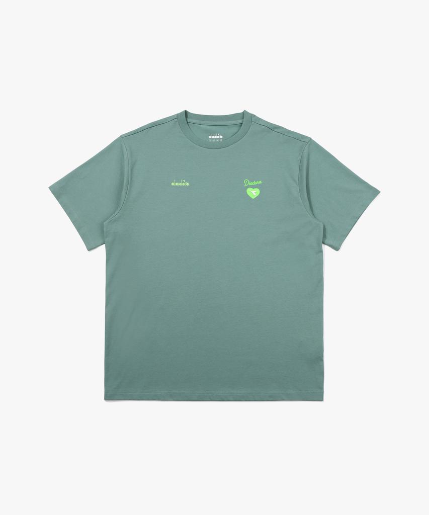 Diadora Бирюзовая футболка с коротким рукавом и символом сердца