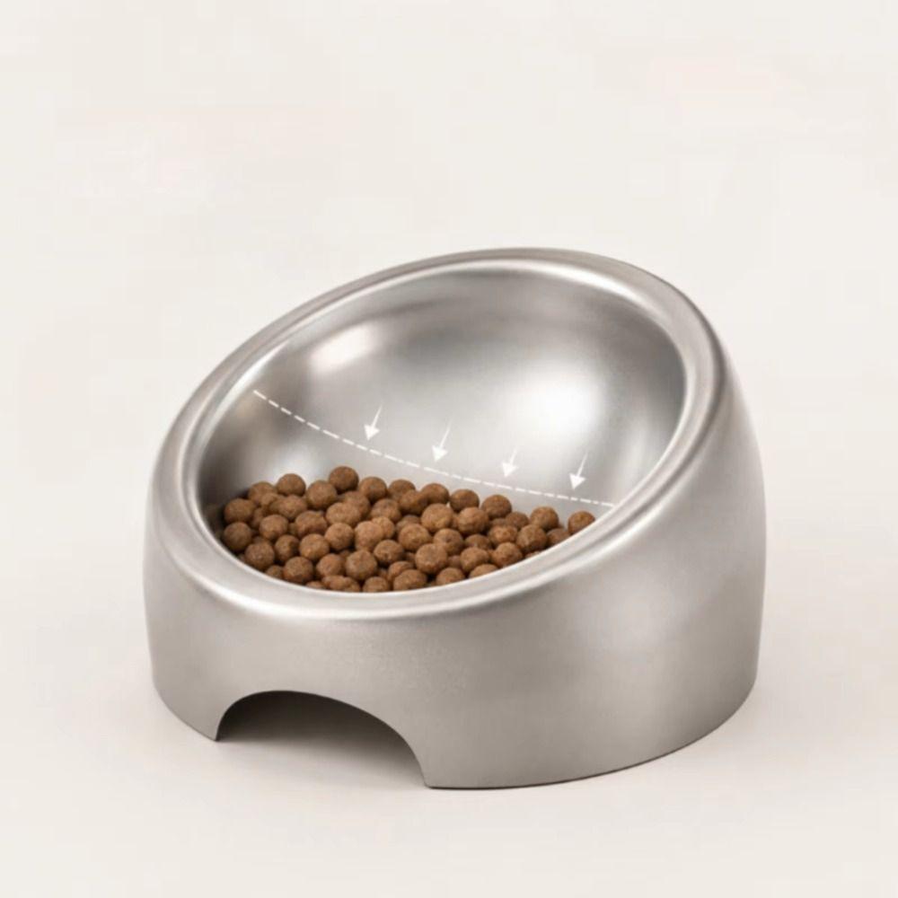 304 Stainless Steel Elevated Cat Bowl Easy to Clean Wide Cat Food Water Bowl Pet Dining
