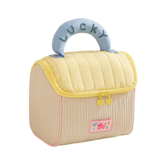 Bag Large Capacity Handheld Wash Bag Zipper Closure Multi-functional Beauty