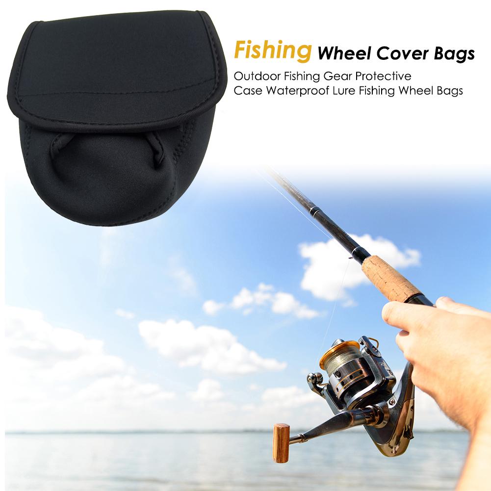 Portable Fishing Reel Bag Waterproof Neoprene Case Cover for Spinning Reel Baitcasting Wheel Shockproof Storage Bag