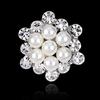 Women Elegant Rhine Stone Flower Wedding Bridal Scarf Brooch Pin KTJ