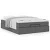 Maison Exclusive - Cadre de lit ottoman avec matelas gris foncé 140x190 cm tissu