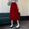 Autumn Winter Pleated Skirt Elastic High Waist Calf-Length Casual Loose Skirt Elegant Ladies Solid Color Long Skirt Women Clothing Streetwear