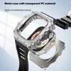 Роскошный комплект для модификации Apple Watch Ultra 3/2 49 мм 45 мм 44 мм Силиконовый ремешок Корпус из нержавеющей стали IWatch Series 9 8 7 6 5 Мод