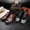 Goodyear Большие размеры Кожаные туфли Деловые туфли из натуральной кожи Мужские британские ретро туфли из мытой кожи Свадебные туфли