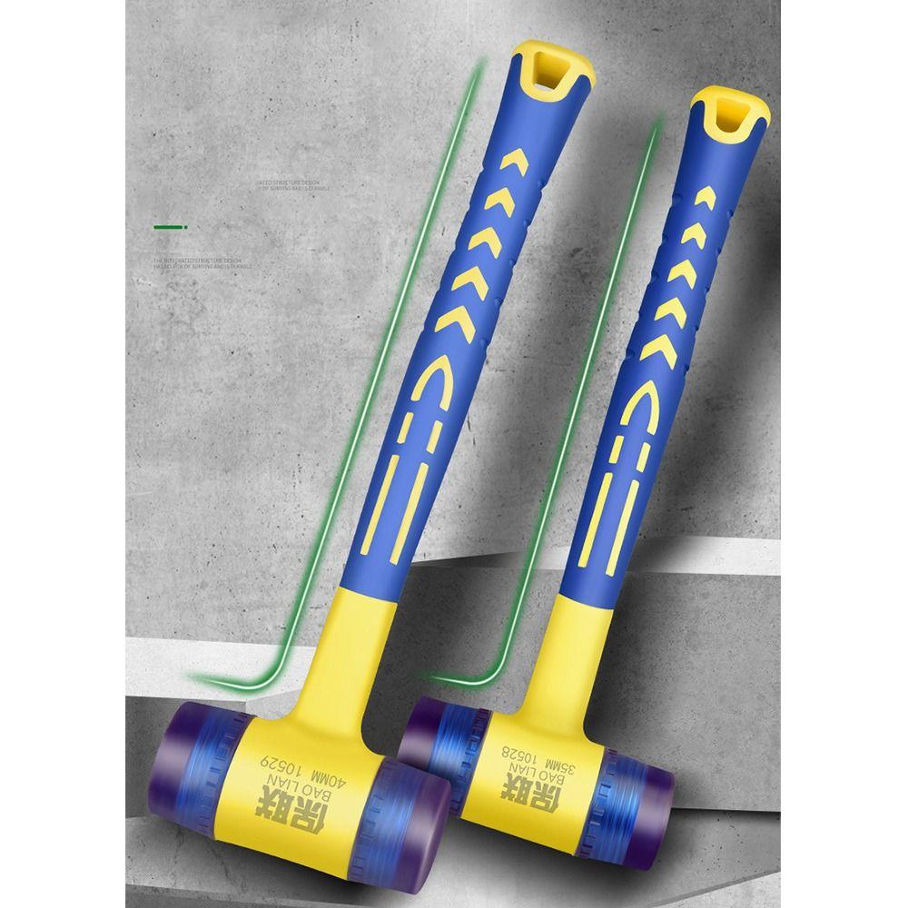 Plastic Handle Installation Hammer Non-slip Hand Repair Tool Rubber Hammer  Door Window Floor