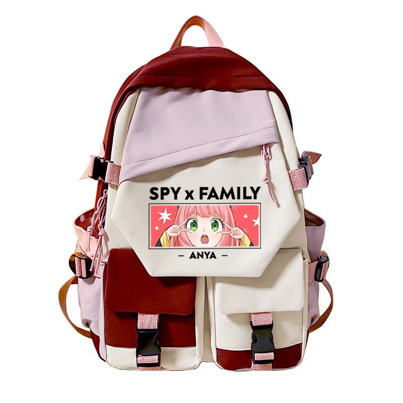 Animation Two-Dimensional Backpack Decompression Ridge Protection For Primary And Secondary School Students Campus Trend School Bag College Style