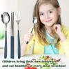Pull-out 304 Stainless Steel Portable Cutlery Set Student Outdoor Gift Fork Spoon Chopsticks Set