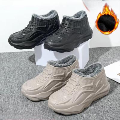 Теплые зимние ботинки из кроличьего меха и бархата ЭВА, легкие и водонепроницаемые, модные дождевые ботинки, незаменимые зимой