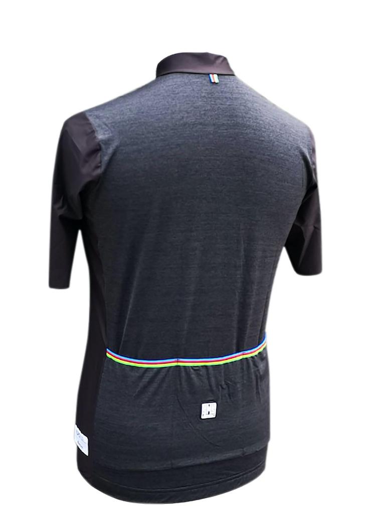 Santini Classic UCI Rainbow - Spring/Summer Training Jersey, Men's, Black
