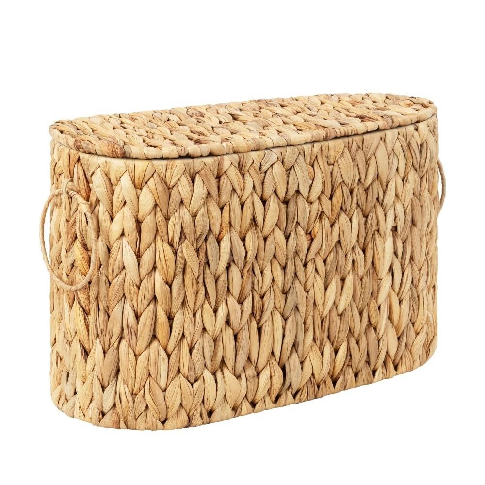 Water Hyacinth Toilet Paper Storage Baskets Wicker Woven Large Capacity Toilet Paper Holder Durable Elegant Wicker Baskets