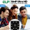 ELP 16MP Night Vision Webcam with Wide Compact 4K USB Camera for White LED UVC USB Mini Video Camera Laptop PC USB Camera for and Industrial Use