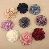 Burn Edge Rose Fabric Flower: 8.5cm Handmade Accessory for DIY Clothing and Jewelry
