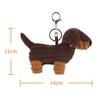 Apricot Lamb Dachshund Dog Cute Soft Keychain Plush Toy, Perfect for Boys and Girls, Fits Kids Backpacks and Purses, 14cm