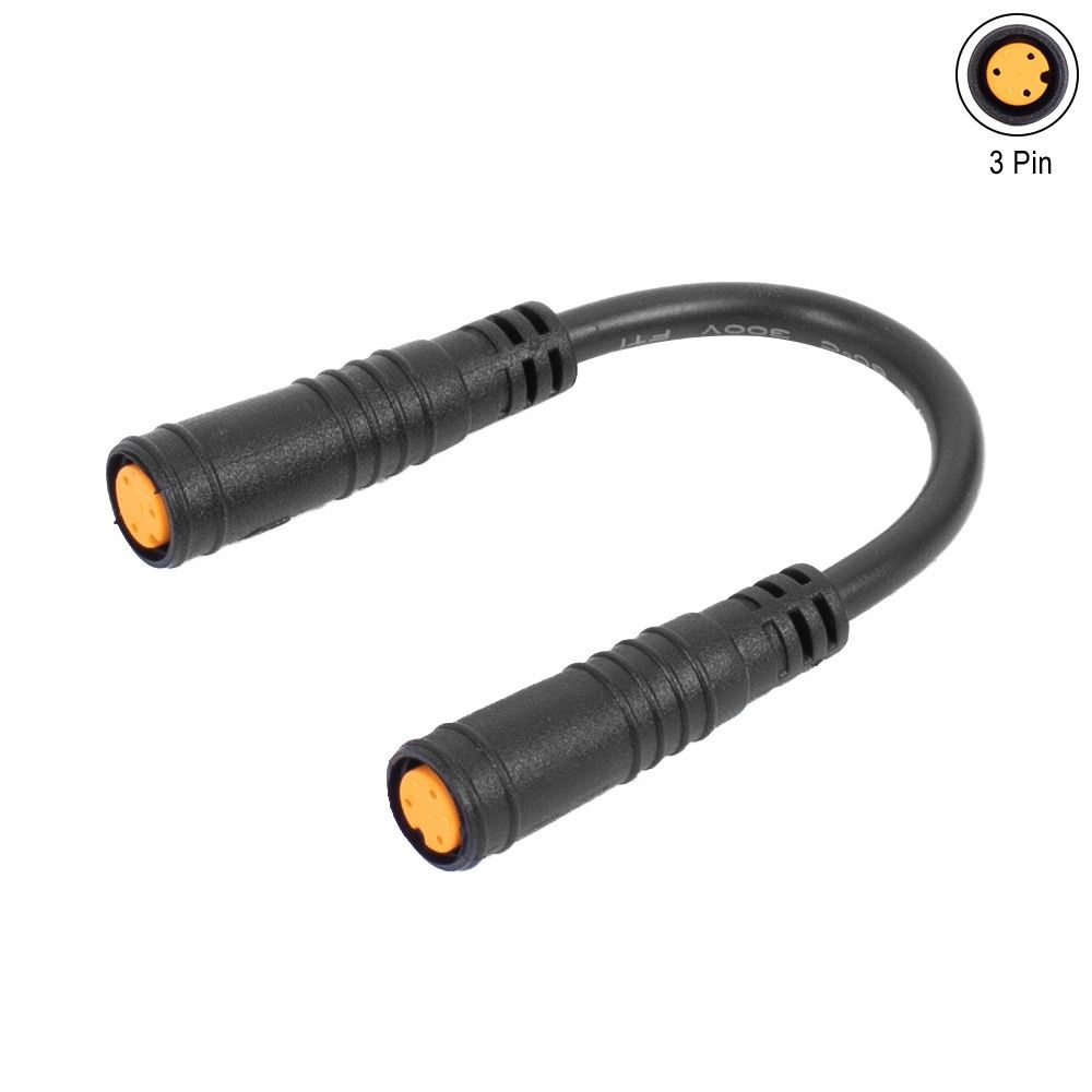 PE 3-pin Extension Cable Male and Female Electric Bicycle Wire Plug Suitable for Electric Bicycle
