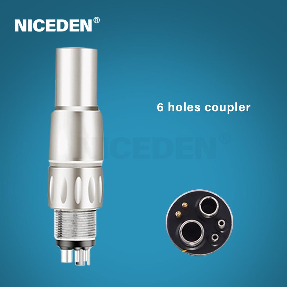 Niceden AI-X600L 21W Power Stainless Steel Standard Head Air Turbine High Speed Handpiece Dentals Optical LED N-Coupling Tools Materials