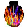Толстовка с капюшоном Colorful Flame 3D для мужчин/женщин с капюшоном, модное пальто в стиле хип-хоп, мужская одежда, модные свободные пуловеры с капюшоном