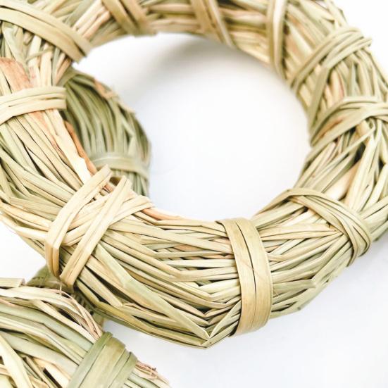 Molar Toy Multifunctional Attractive Natural Grass Ring Rabbit Toy for Bunny