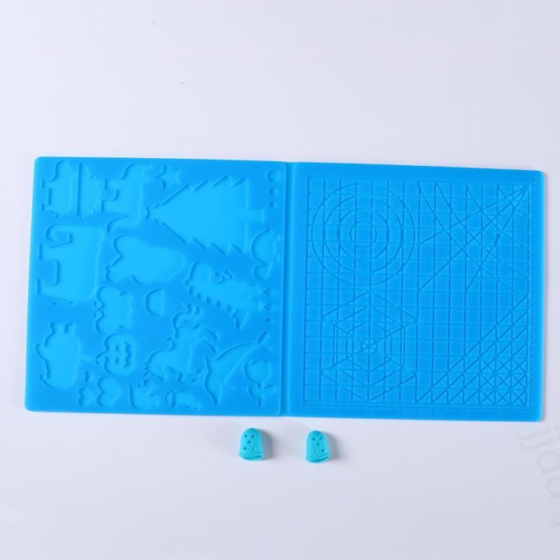 3D-ручка для рисования Силиконовый коврик DIY С 2 защитными накладками на пальцы Шаблон Инструмент для рисования Силиконовая подкладка Инструменты для рисования для детей Взрослых