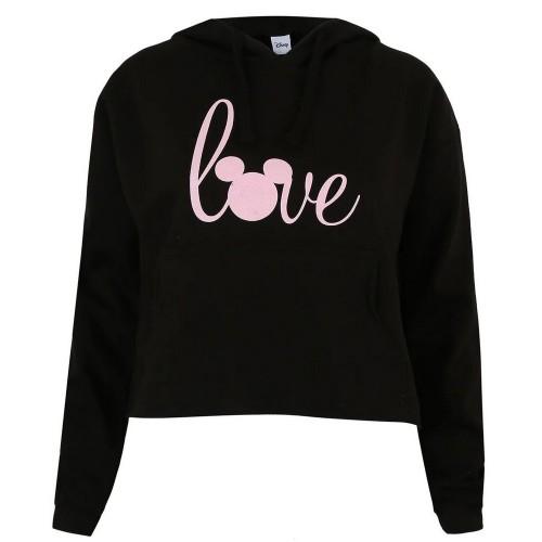 Disney Womens/Ladies Love Mickey Crop Hoodie