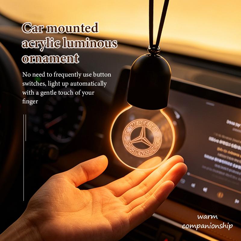 AABIA1 For Benz Car Rearview Mirror Decor Acrylic Retro Light Atmosphere Light Interior Decoration CLS SLK Sport ML C200 C260 C300 W205