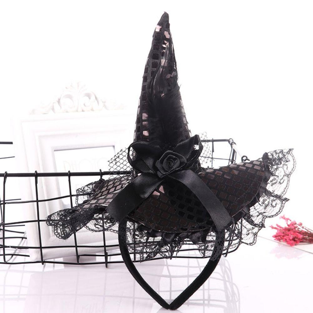 Cartoon Witch Hat Party Decorations Headband Fashion Hair Hoop Halloween