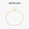 MODIAN 925 Sterling Silver Simple Tiny Thin Beads Stackable Adjustable Bracelets Valentine's Day Gift For Women Fine Jewelry