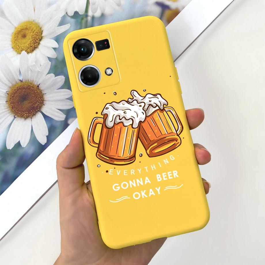 For Cover Reno 7 4G Case Shockproof Soft Silicone Phone Cases For OPPO Reno 7 Global CPH2363 Reno7 4G Back Cover Fashion Cat
