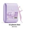 Mint Double-Line Floss Sticks, 52 Pieces, Portable Floss Container, PP Material, Suitable for Oral Care