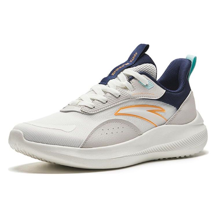 Anta Удобные прочные кроссовки с низким верхом для бега мужские кроссовки белые оранжевые 912345512-2