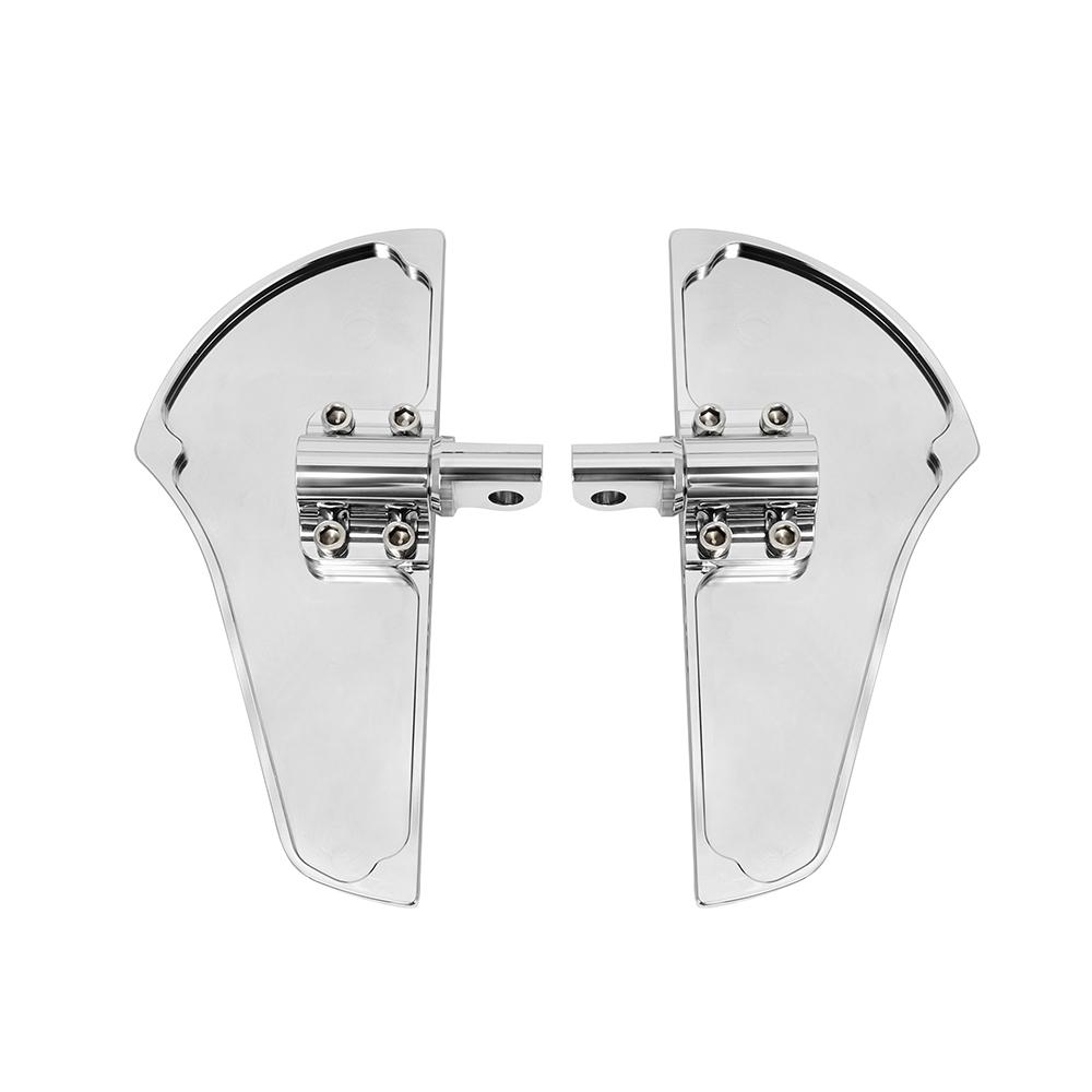 1 Pair Motorcycle Rear Passenger Defiance Floorboards Male Mount Foot Pegs Aluminum Pedal For Harley Touring Electra Glide Dyna