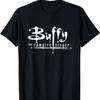 Buffy The Vampire Slayer Classic 90's TV White Text Logo T-Shirt