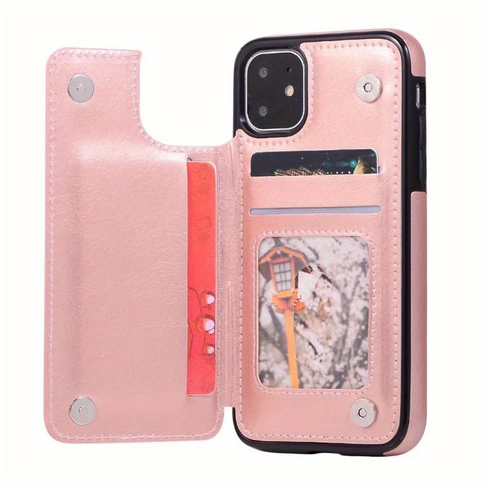 Кожаный чехол-кошелек для IPhone 14/13/12/11/Pro Max/Mini/XR/X/XS Max/8/7/6S/6 Plus/SE2/SE3/2022/2020 - держатель для карт и откидная задняя крышка