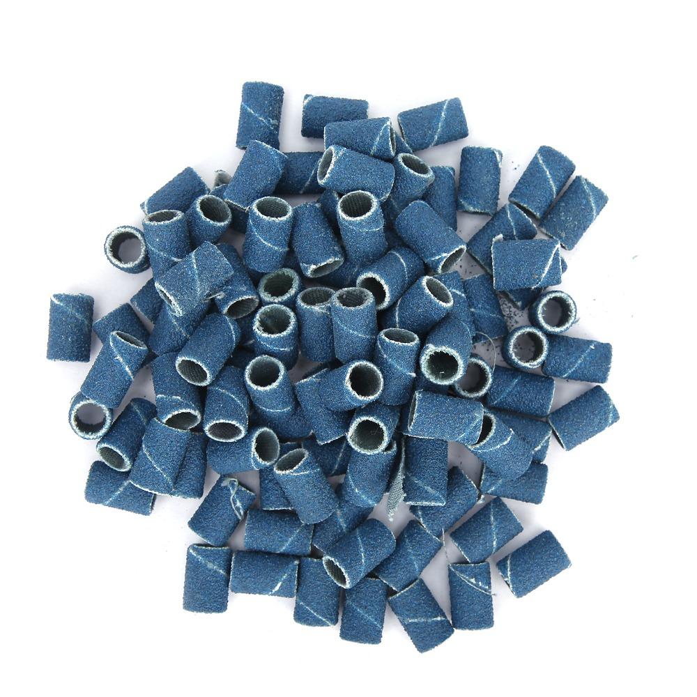 400pcs 80# 120# 180# 240# Grit Nail Art Sanding Bands Nail Drill Sanding Bands Nail Grinding