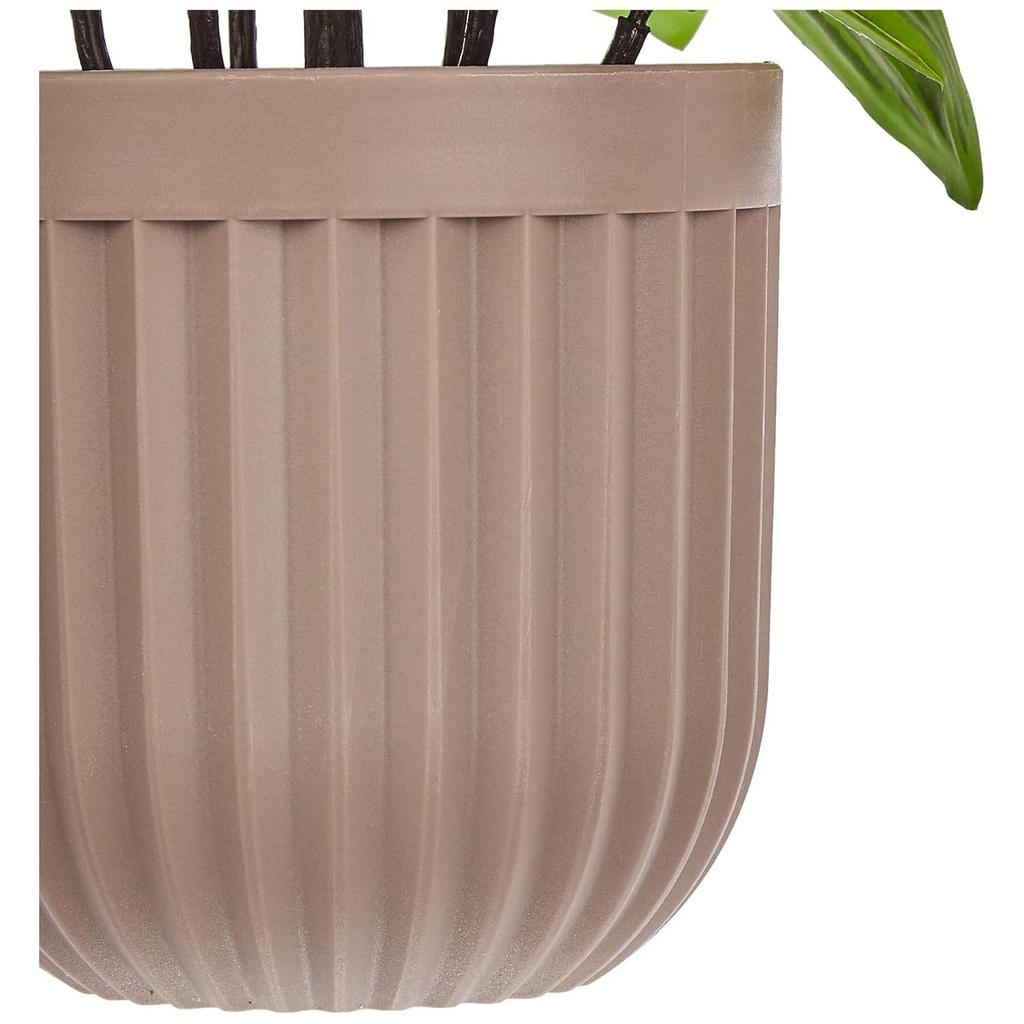 Искусственные растения в горшке| Реалистичный вид | Прочный пластик | Универсальное использование | Не требуют ухода | Домашний декор | 10 см X 24 см (Пакет из 4)