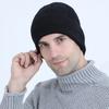 Новая осенне-зимняя мужская шерстяная шапка крупной вязки с бархатной подкладкой и утолщенной вязкой, теплая, для велоспорта, с защитой ушей от холода, шапка-пуловер