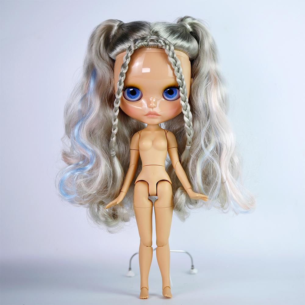 Icy Dbs Blyth Doll 19 Joints 30cm Body Bjd Doll Matte Face Glossy Face Tan Skin Beep Lips Hand-Painted Makeup Diy Hair Girl Gift