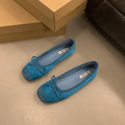 Мода Мода Элегантные Балетки с Бантом Женские Лоферы Слипоны Круглый Носок Квадратный Каблук Бант Повседневная Весна Осень Обувь на Низком Каблуке