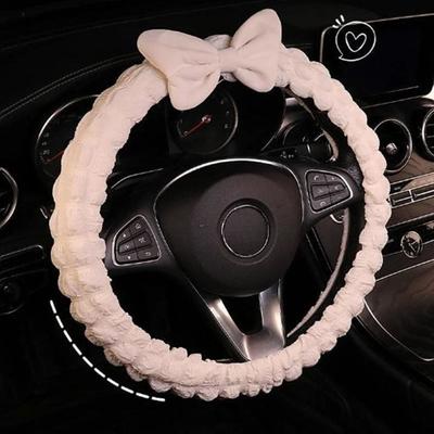 Плюшевая Накидка на Руль Автомобиля Внутреннее Кольцо Рулевого Колеса Чехол Защитный Чехол на Руль Женский