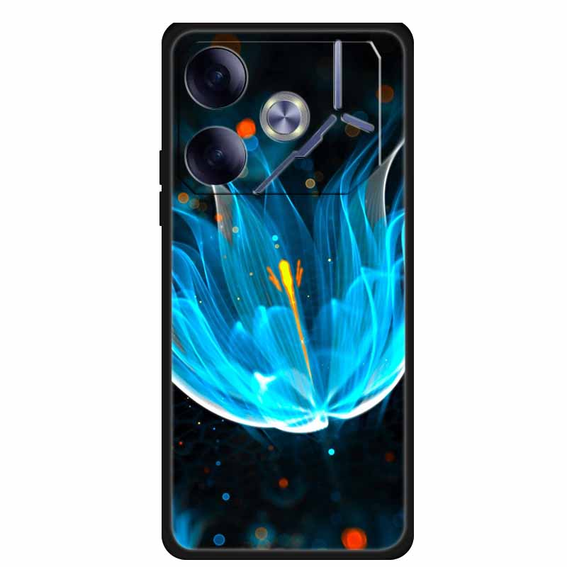 Чехол для телефона Tecno Pova 6 Задняя крышка Ударопрочный Черный Силикон Мягкий Funda для Tecno Pova 6 Чехол Pova6 6.78" Capas Coque