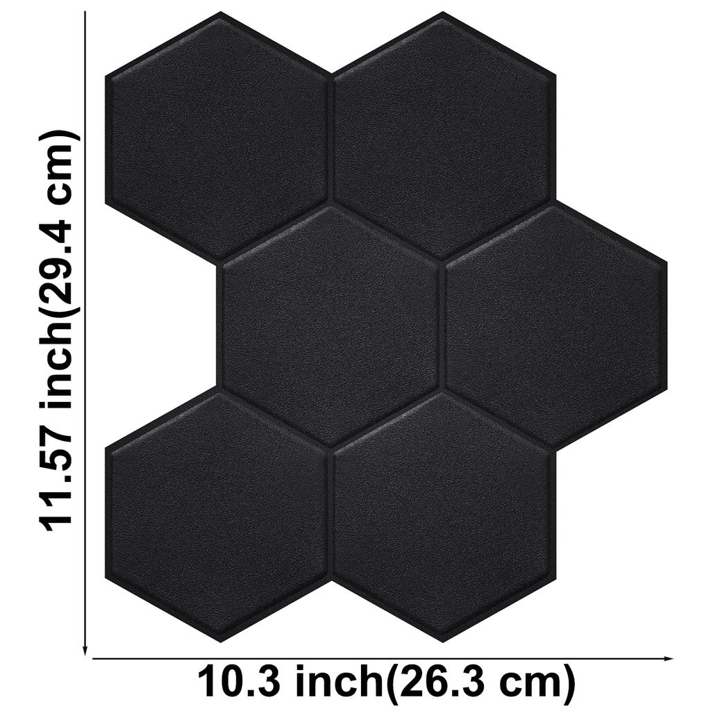 1/10pcs Matte Black Wall Tile Stickers Peel And Stick Waterproof Vinyl Wallpaper for Kitchen Bathroom Living Room RV Decoration