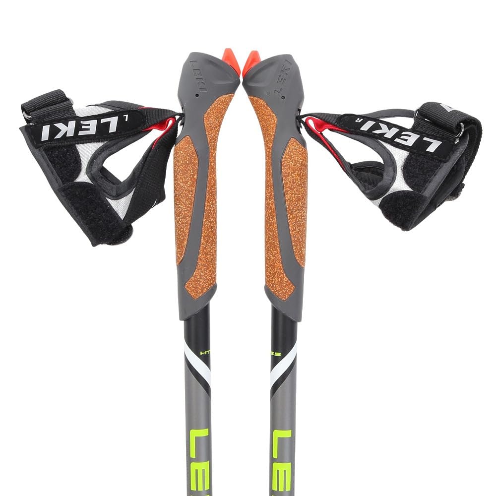 LEKI Outdoor Hiking Nordic Walking Poles Spin Short 1300438 Gray