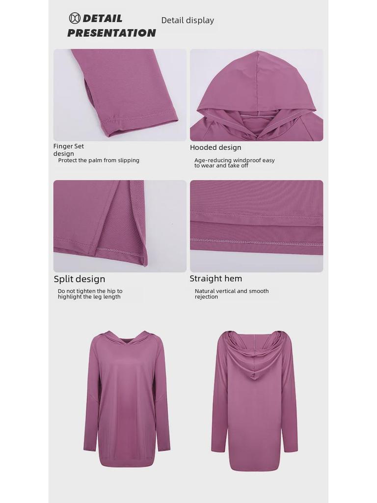 Женская спортивная одежда для йоги больших размеров с капюшоном: Футболка облегающего или свободного кроя для фитнеса и бега