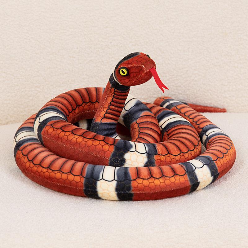 Snake Green Snake Brown Snake Plush Toy Photo Studio Photo Props Zoo Snake Doll Ornament
