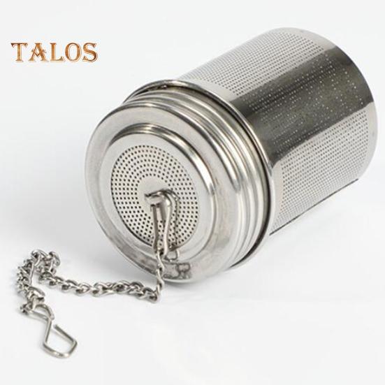 Ситечко для чая с подносом, подвесная цепочка, мелкоячеистая заварочная чашка из нержавеющей стали, мини-цилиндрическая заварочная машина, многоразовый чайник, чайные аксессуары