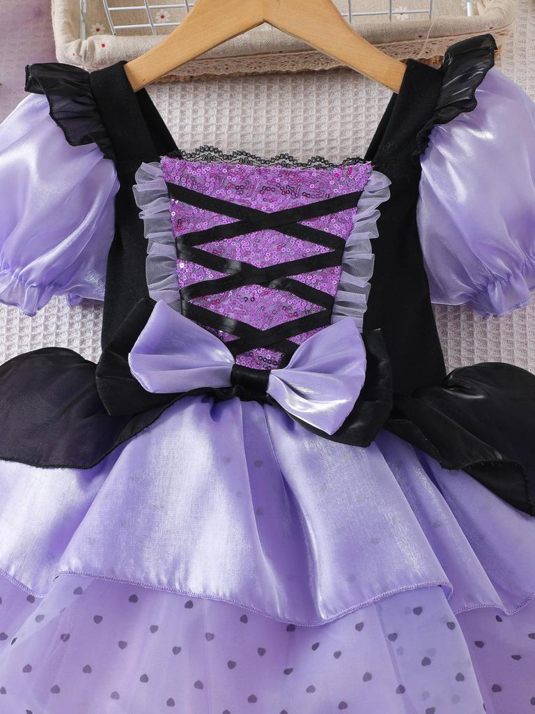 Девичье фиолетовое летнее платье принцессы Лолиты на Хэллоуин