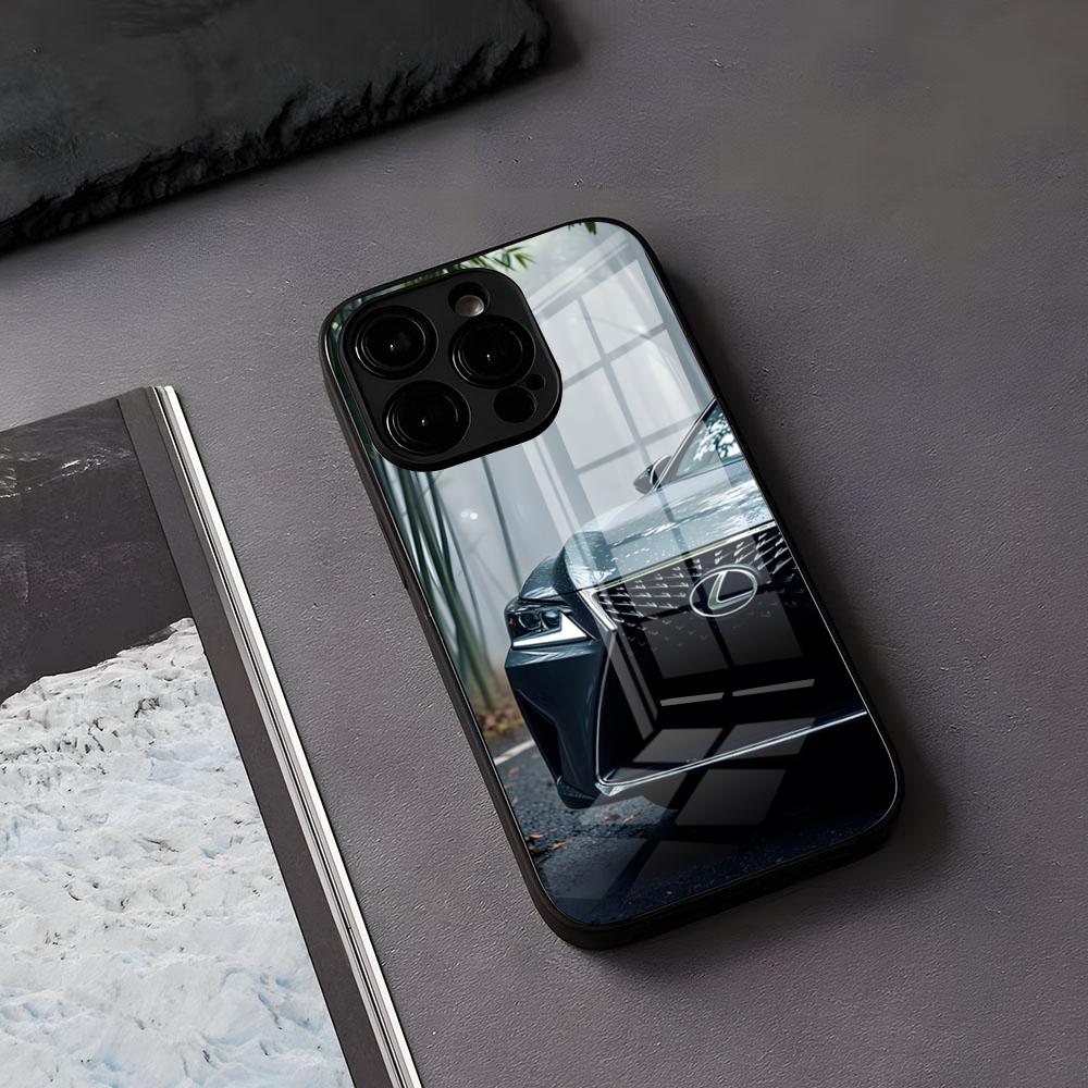 Luxury L-Lexus-S Phone Case For IPhone 17 Air 16 E Pro Max 15 14 13 Mini 12 Pro 11 Max Plus Black Glass CoverKZ1