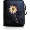 Girls Wallet Small Bifold Womens Wallets Rfid,Compact Female Cute Mini Zipper Coin Card Purse for Teen Girl Kids (Black)
