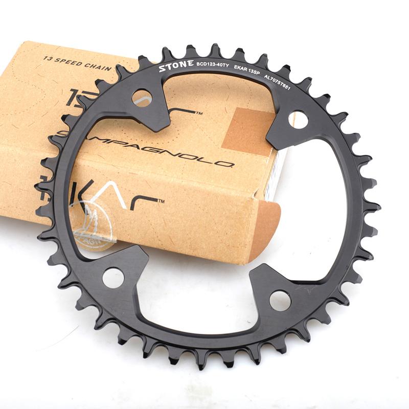 Stone Bike Chainring BCD123 38T - 50T Circle Chain Ring 4 Arm Narrow Wide Teeth for CP Ekar C13 13 Speed Gravel Chainwheel