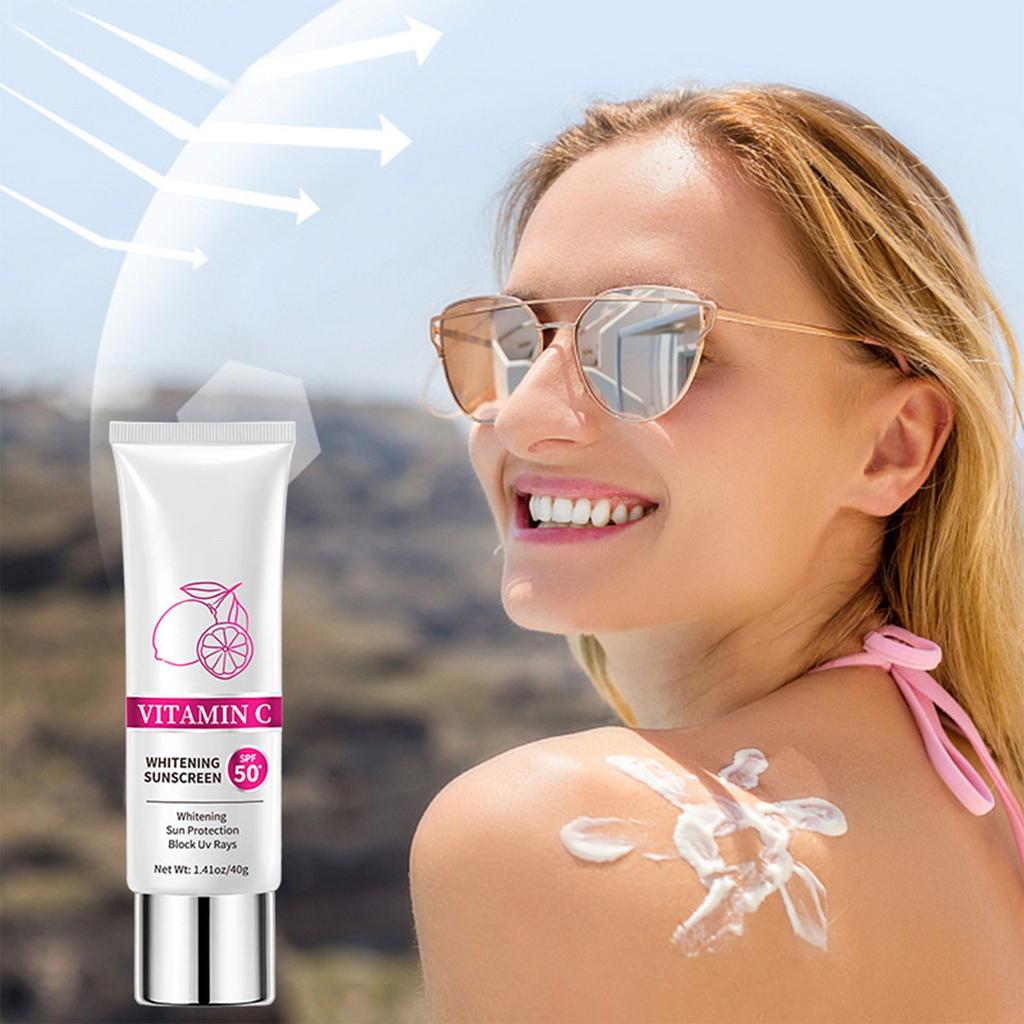 Отбеливающий солнцезащитный крем для лица SPF50+ от производителя-источника Лучше, чем корейский солнцезащитный крем PA++++ Для всех типов кожи Уход за лицом Блокирует УФ-лучи 40 г